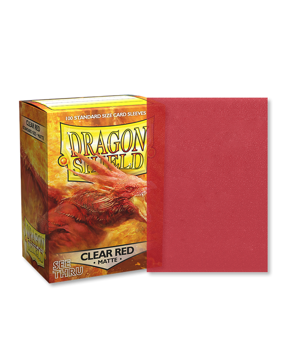 Dragon Shield Sleeves Clear Red Matte Standard 100ct