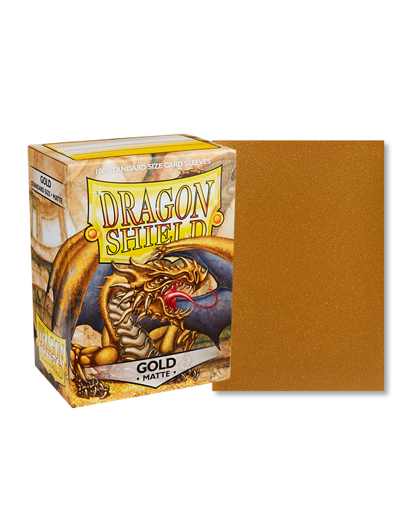 Dragon Shield Sleeves Gold Matte Standard 100ct