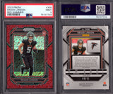 2022 Panini Prizm Autographs Prizms Red Shimmer #308 Drake London 06/35 PSA 9