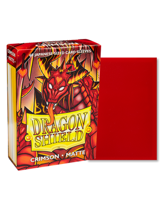 japanese card sleeves Dragon Shield Japanese Sized Crimson Matte 60ct – Northwest Sportscards