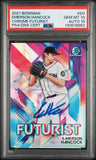 PSA 10/10 2021 Bowman Chrome Futurist Refractors #FUT-EH Emerson Hancock Seattle Mariners Autographed POP2