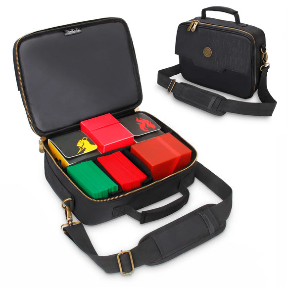 ENHANCE Trading Card Games Black Carrying Case (for Pokemon, MTG, Yugioh & more)