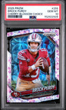 2025 Prizm Cherry Blossom Choice #255 Brock Purdy PSA 10 /15