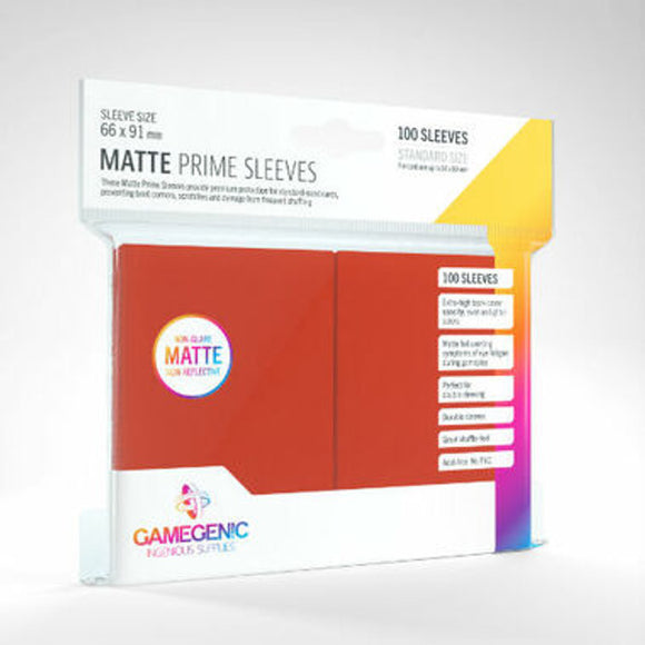 Gamegenic Prime Standard Sleeves: Red