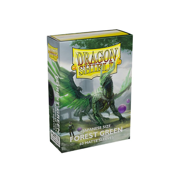 Dragon Shield Sleeves Forest Green Matte Japanese 60ct