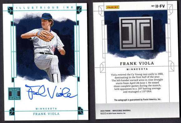 2024 Panini Impeccable Illustrious Ink Platinum #14 Frank Viola 1/1 (NM-Near Mint)