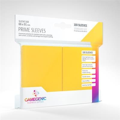 Gamegenic Matte Standard Prime Sleeves: Yellow 100ct
