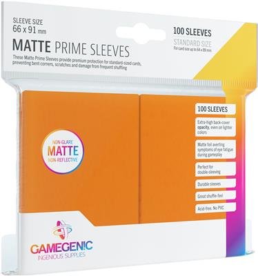 Gamegenic Matte Standard Prime Sleeves: Orange 100ct