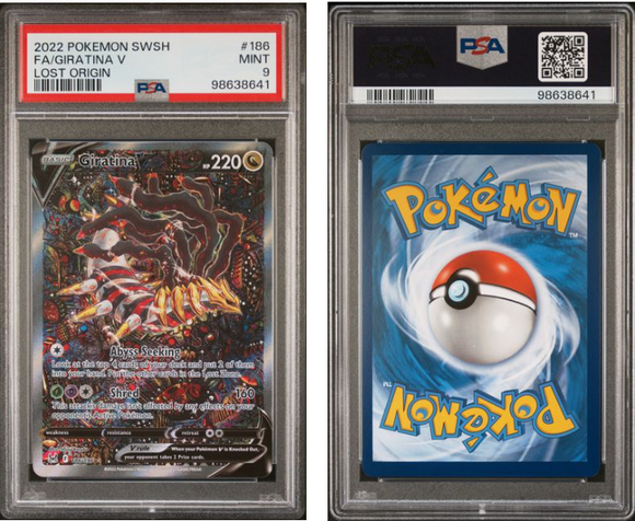 Giritina V Alt Art #186 Lost Origin - PSA 9