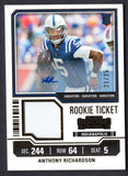 2023 Panini Contenders Rookie Ticket Swatches Variations Autographs #2 Anthony Richardson /25