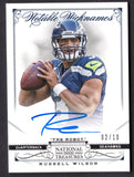 2013 Panini National Treasures Notable Nicknames #22 Russell Wilson /10
