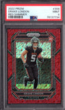 2022 Panini Prizm Autographs Prizms Red Shimmer #308 Drake London 06/35 PSA 9