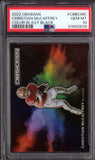 2022 Panini Obsidian Color Blast Black #22 Christian McCaffrey PSA 10
