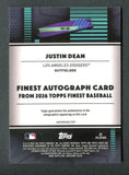 2026 Finest Autographs Superfractors #FAJD Justin Dean 1/1