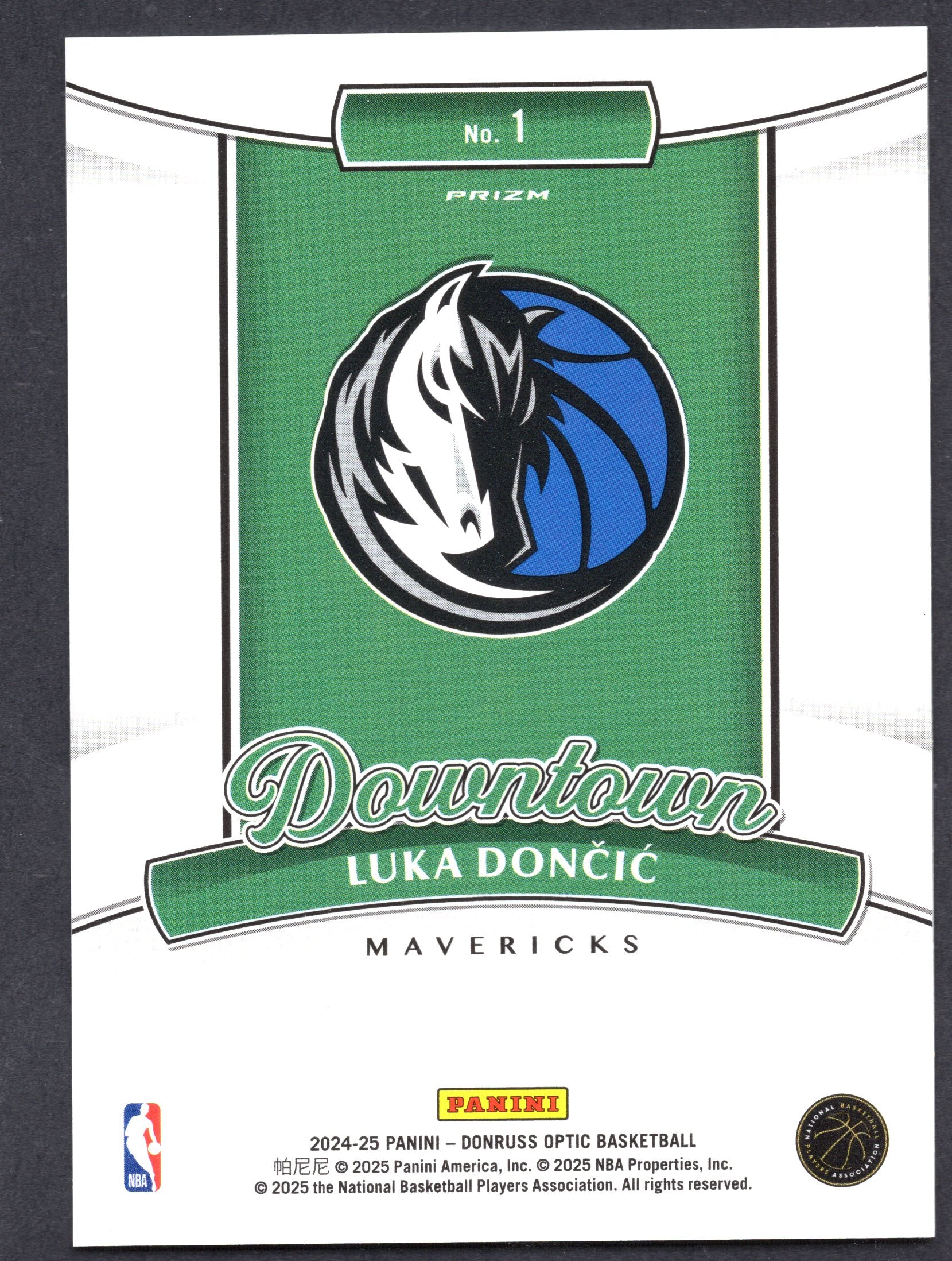 2024-25 Donruss Optic Downtown #1 Luka Doncic – Northwest Sportscards
