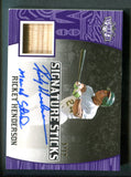 2024 Leaf Lumber Signature Sticks #SSRH1 Rickey Henderson /12 Man of Steel Inscription