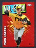 2025 Topps Chrome Logofractor All-Etch Red Refractors #CAE18 Paul Skenes 5/5