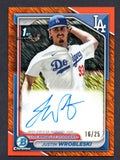 2024 Bowman Chrome Prospect Autographs Orange Shimmer Refractors #CPAJWR Justin Wrobleski /25