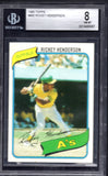 1980 Topps Rickey Henderson 482 BGS 8