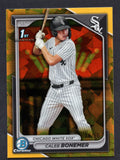 2024 Bowman Chrome Draft Sapphire Gold Refractors #BDC31 Caleb Bonemer /50