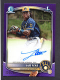 2025 Bowman Chrome Prospect Autographs Purple Refractors #CPALP Luis Pena /250