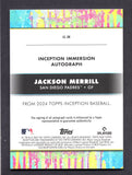 2024 Topps Inception Immersion Autographs Red #IAJM Jackson Merrill /50