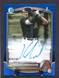 2025 Bowman Chrome Draft Autographs Blue Refractors #CPAKC Kayson Cunningham /150