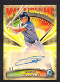 2025 Bowman Chrome Max Volume Autographs Superfractors #MVACW Carson Williams 1/1