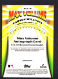 2025 Bowman Chrome Max Volume Autographs Superfractors #MVACW Carson Williams 1/1