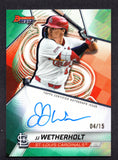 2025 Bowman's Best Best of '25 Autographs Teal Refractors #B25JJW JJ Wetherholt /15