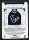 2025 Panini National Treasures Material Treasures Signatures Printing Plates Black Andre Johnson
