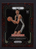 2023-24 Panini Prizm Monopoly Monopoly Red Icons #81 Victor Wembanyama