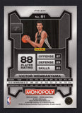 2023-24 Panini Prizm Monopoly Monopoly Red Icons #81 Victor Wembanyama