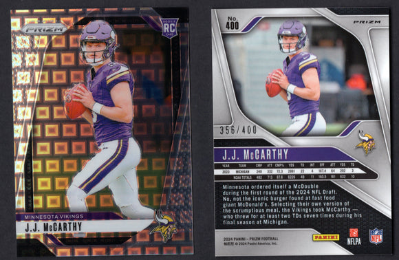 2024 Panini Prizm Prizms Pandora #400 JJ McCarthy 356/400