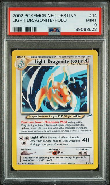 Light Dragonite #14 Neo Destiny 2002 - PSA 9