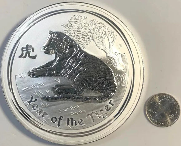 2010-P Australia 30 Dollar 1 Kilo (Kg) .999 Silver - Year of the Tiger =32.15 troy ounces