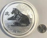 2010-P Australia 30 Dollar 1 Kilo (Kg) .999 Silver - Year of the Tiger =32.15 troy ounces