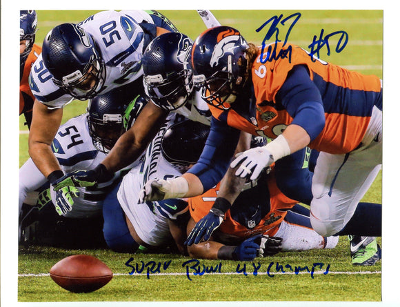 K.J. Wright Seattle Seahawks Signed 8x10 with Inscription Photo #5