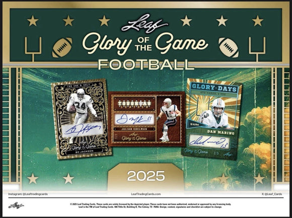 2025 Leaf Glory of the Game Football Hobby Box