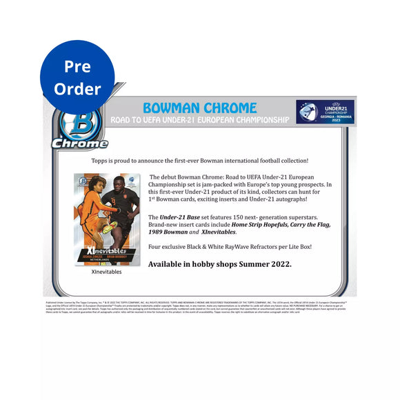 2022 Bowman Chrome Road to UEFA Under 21 European Championship Soccer LITE Box