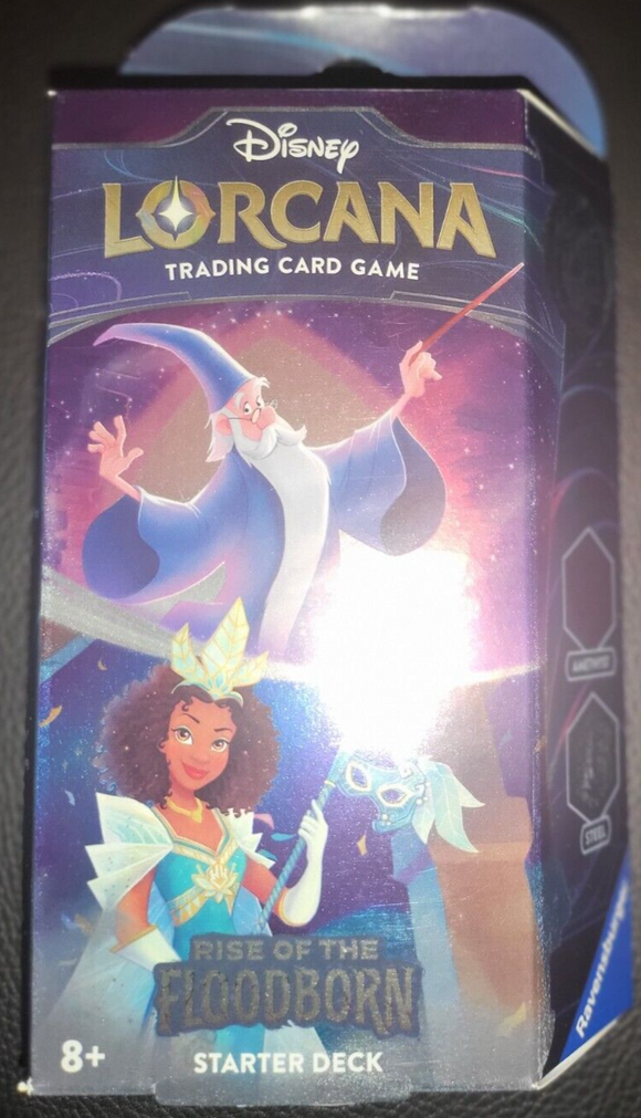 Disney Lorcana Rise of the Floodborn Starter Deck: Amethyst and Steel Disney Lorcana Rise of the Floodborn Starter Deck: Amethyst and Steel
