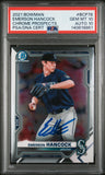 PSA 10/10 2021 Bowman Chrome Prospects #BCP78 Emerson Hancock Seattle Mariners Autographed POP2