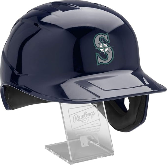 Mariners Full Size Rawlings Batting Helmet with Stand Unsigned