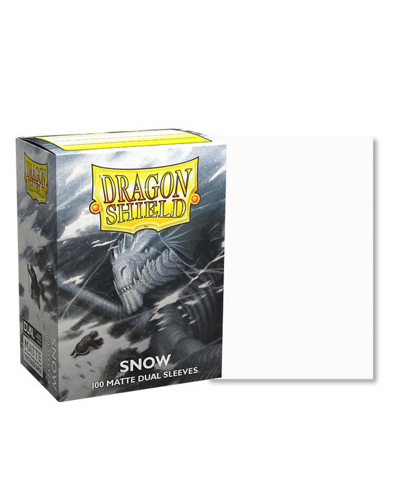Dragon Shield Sleeves Snow Dual Matte Standard 100ct