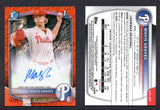 2025 Bowman Chrome Prospect Autographs Orange Shimmer Refractors #CPAMG Mavis Graves /25