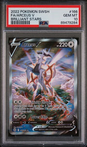PSA 10 Arceus V Alternate Full Art #166