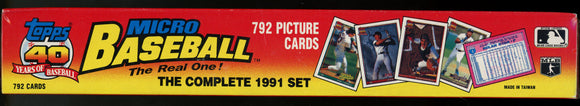 1991 Topps Micro Baseball Factory Set