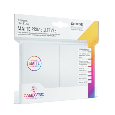 Gamegenic Matte Standard Prime Sleeves: White