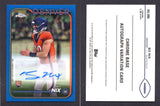 2024 Topps Chrome Rookie Autographs Blue Refractors #RABNI Bo Nix /150