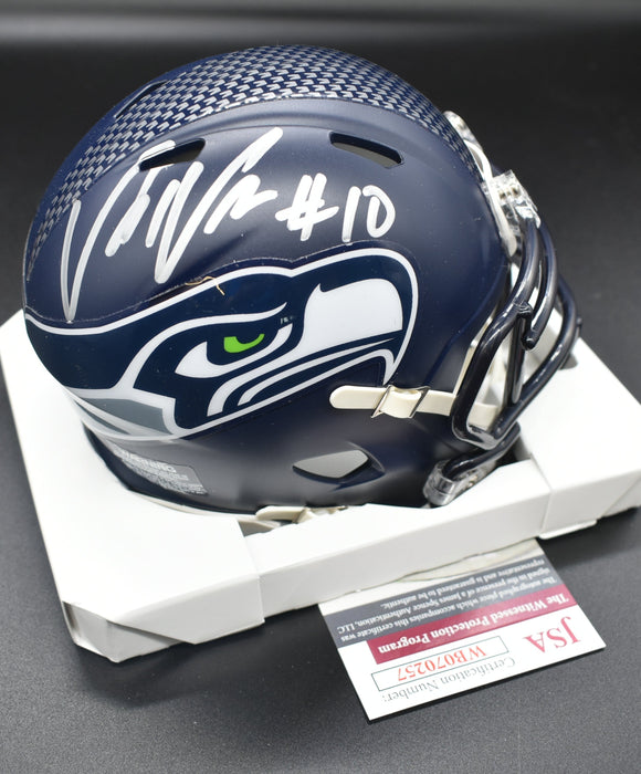 Uchenna Nwosu Seahawks Speed Mini Helmet JSA COA